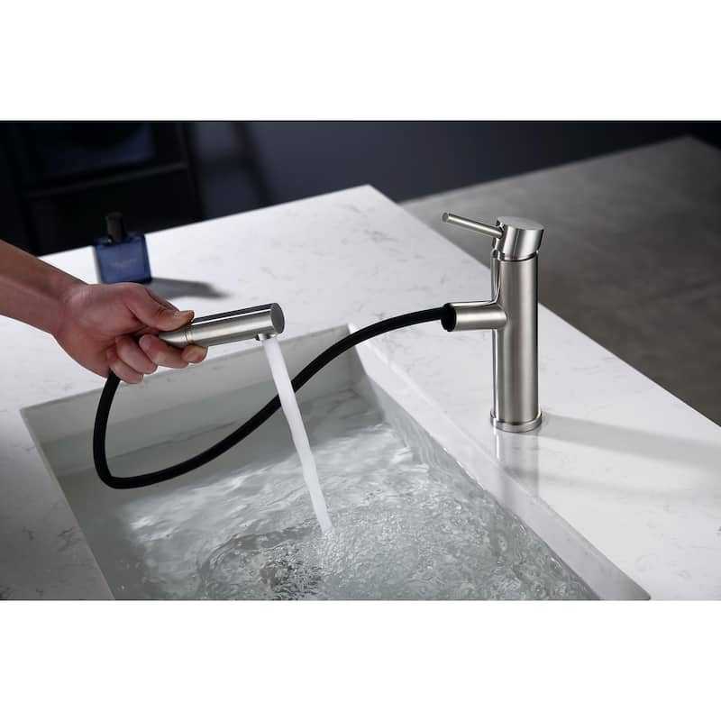MEPO Single Hole Pullout Spout Faucet - 7'' x 7'' x 2''