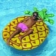 preview thumbnail 3 of 5, Swimline Jumbo 88" x 50" Inflatable Tropical Pineapple Pool Float Island Lounger - 3