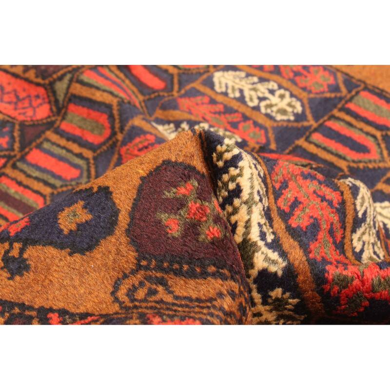 ECARPETGALLERY Hand-knotted Teimani Dark Navy Wool Rug - 2'9 x 4'10