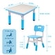 preview thumbnail 11 of 18, YUKOOL Kids Study Table and Chairs Set - Adjustable Height and Stylish Design