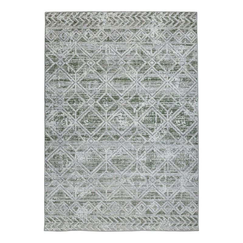 Admire Home Living Lucio 1243 Transitional Geometric Area Rug