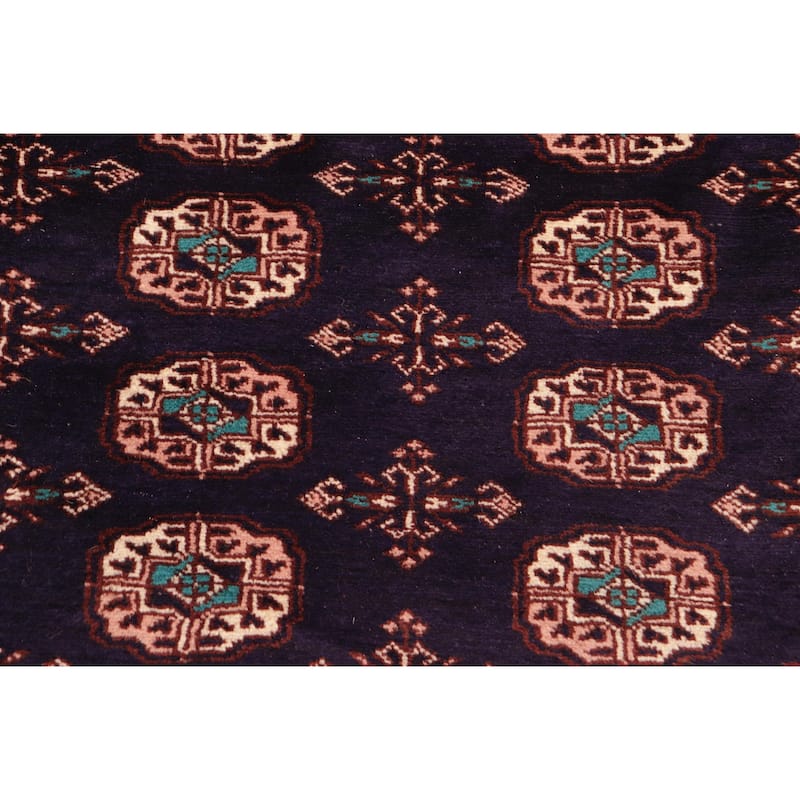 Tribal Bokhara Duke Blue/Blue Hand Knotted Wool Rug - 8'4'' x 9'11''