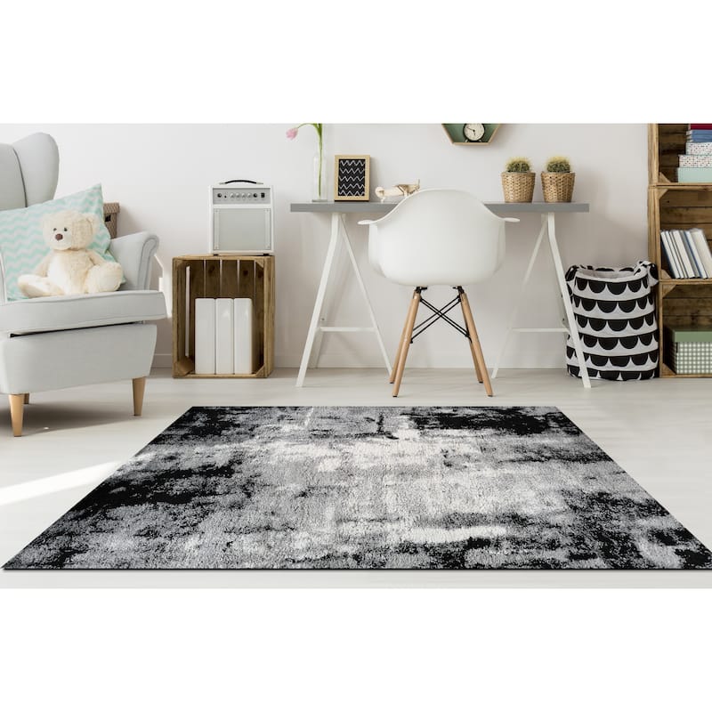 Noori Rug Lux Clark Abstract Modern 2-inch Thick Shag Rug