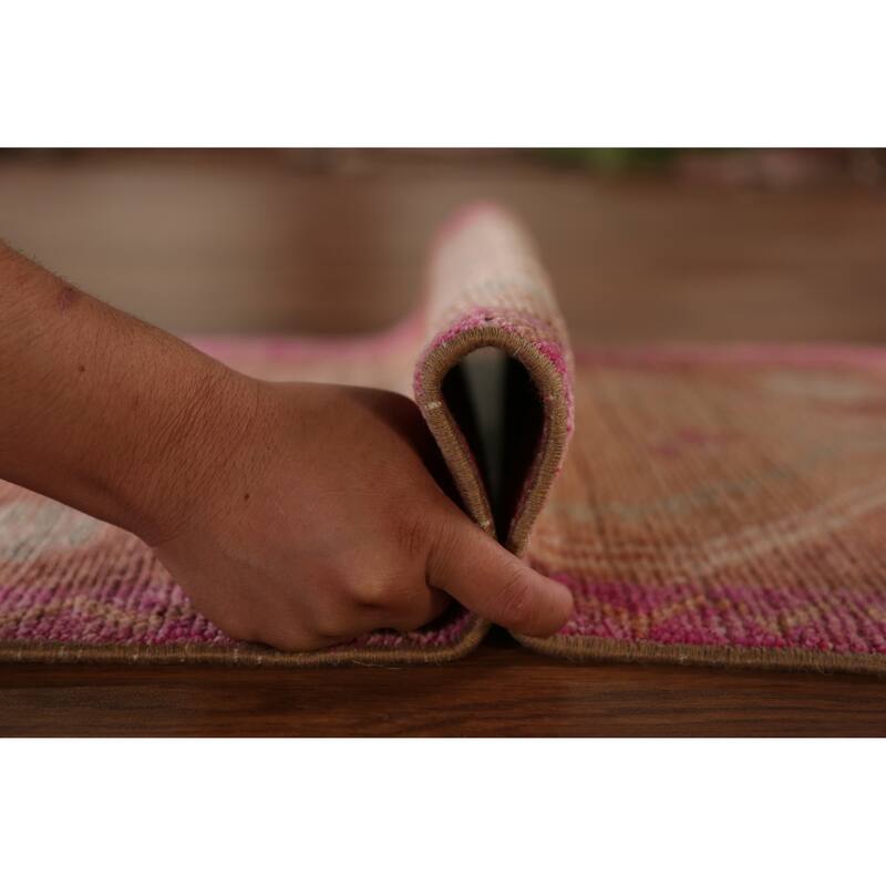 Hand Knotted Oriental 100% Wool Carpet Transitional Tribal Brown Anatolian Area Rug - 3' 1'' X 1' 7''