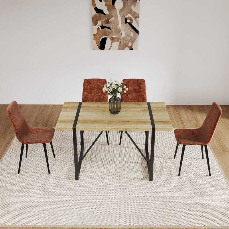 Dining Table and Modern Dining Chairs Set of 4