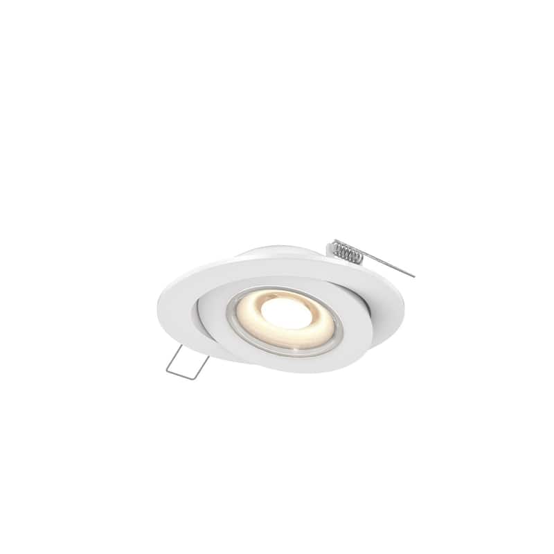 Pivot 3 Inch Flat Recessed Gimbal LED CCT Recessed Light - White