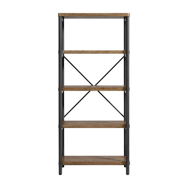 Norcross Solid Wood Bookcase, Hickory