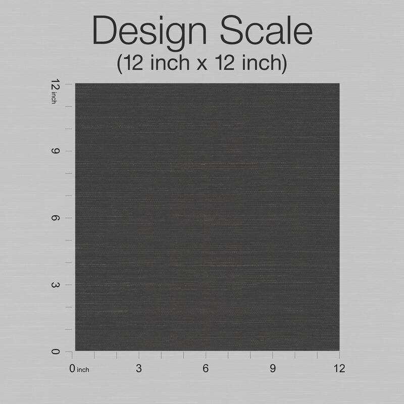 York Wallcoverings Sisal Grasscloth Black Wallpaper