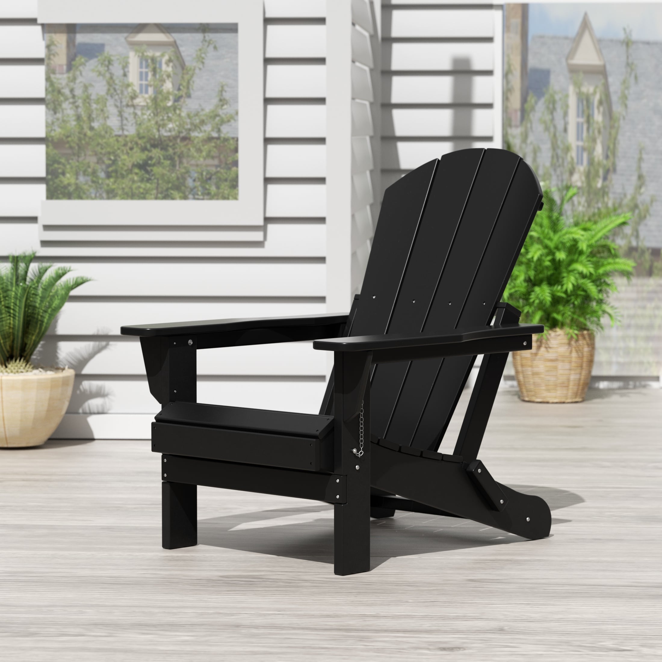 Indoor & Outdoor Seat/Black Cushion Color: Marine Blue