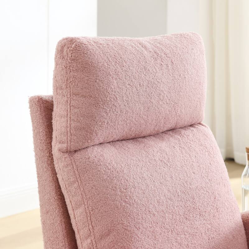 GDFStudio - Emilia Modern Fabric Upholstered Rocking Chair with Ergonomic Design and Side Pockets - 27.6 "W