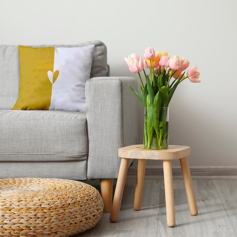 Modern Heart Valentines Day Accent Pillow