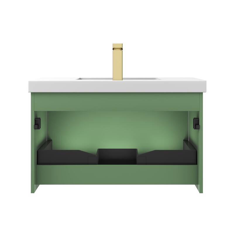 Floating Bathroom Vanity with Sink, Wall Mounted Vanity