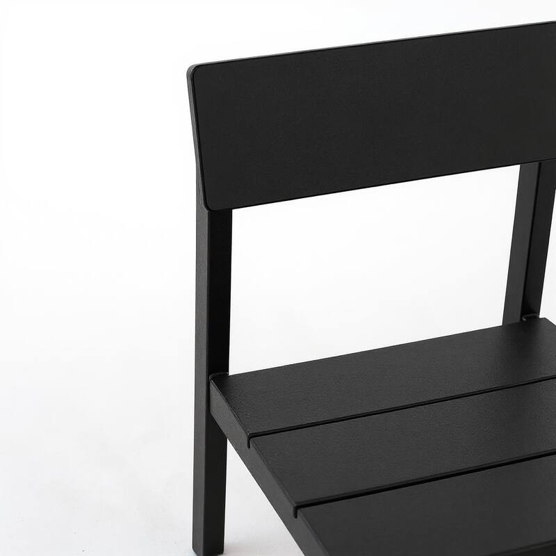 2-Pack HDPE Indoor/Outdoor Dining Chairs, All-Weather Garden & Patio Side Chairs with Modern Backrest