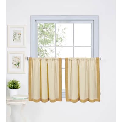 Elrene Wilton Rod Pocket Kitchen Tier Set of Two