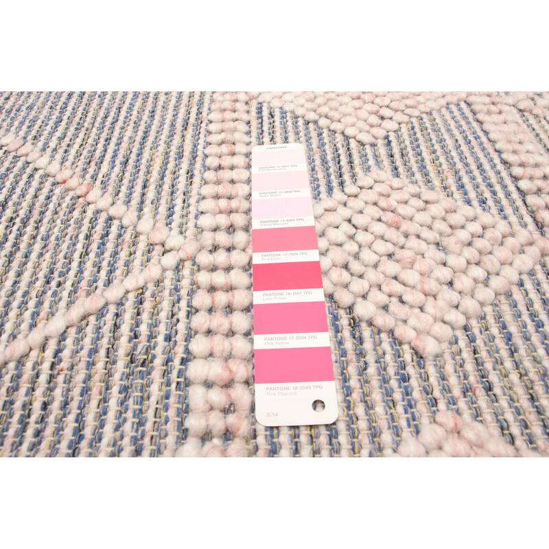 ECARPETGALLERY Braid weave Sienna Pink Wool Rug - 5'0 x 7'8