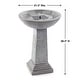 preview thumbnail 3 of 1, Gingko intelliSOLAR Birdbath with Remote - Weathered Stone - N/A