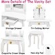 preview thumbnail 12 of 12, Pretend Play Kids Vanity Set with Mirror and Stool