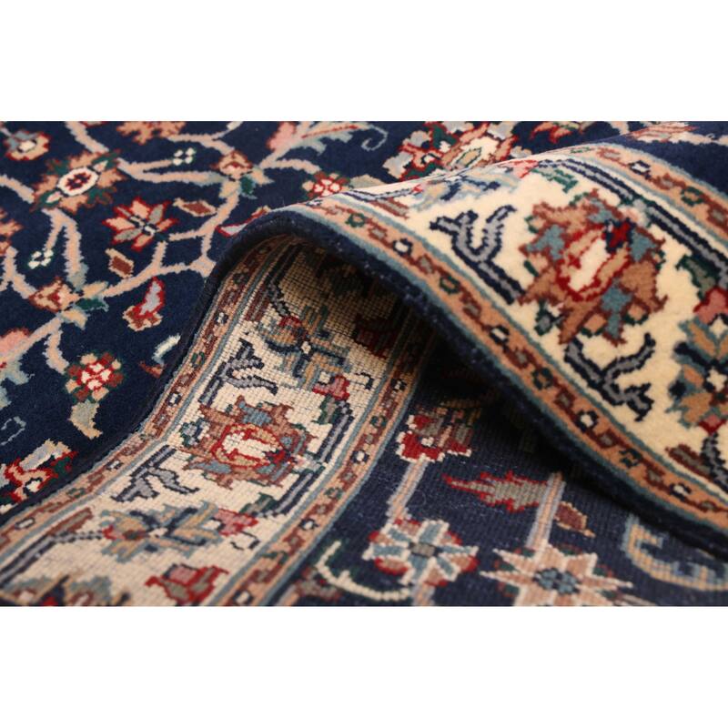 ECARPETGALLERY Hand-knotted Finest Agra Jaipur Dark Navy Wool Rug - 2'7 x 10'3