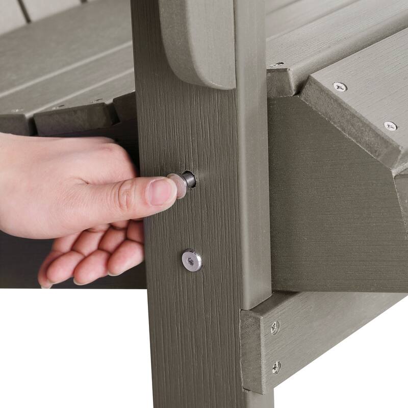 Haven Folding Poly Resin Plastic Adirondack Chair