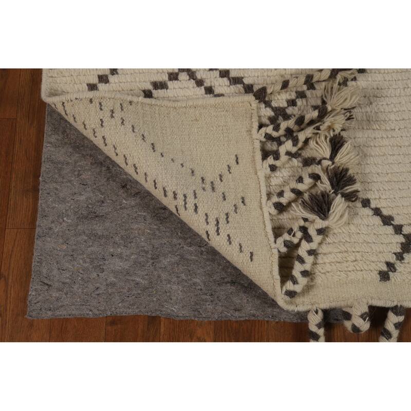 Trellis Moroccan Oriental Area Rug Handmade Wool Carpet - 5'2" x 8'1"
