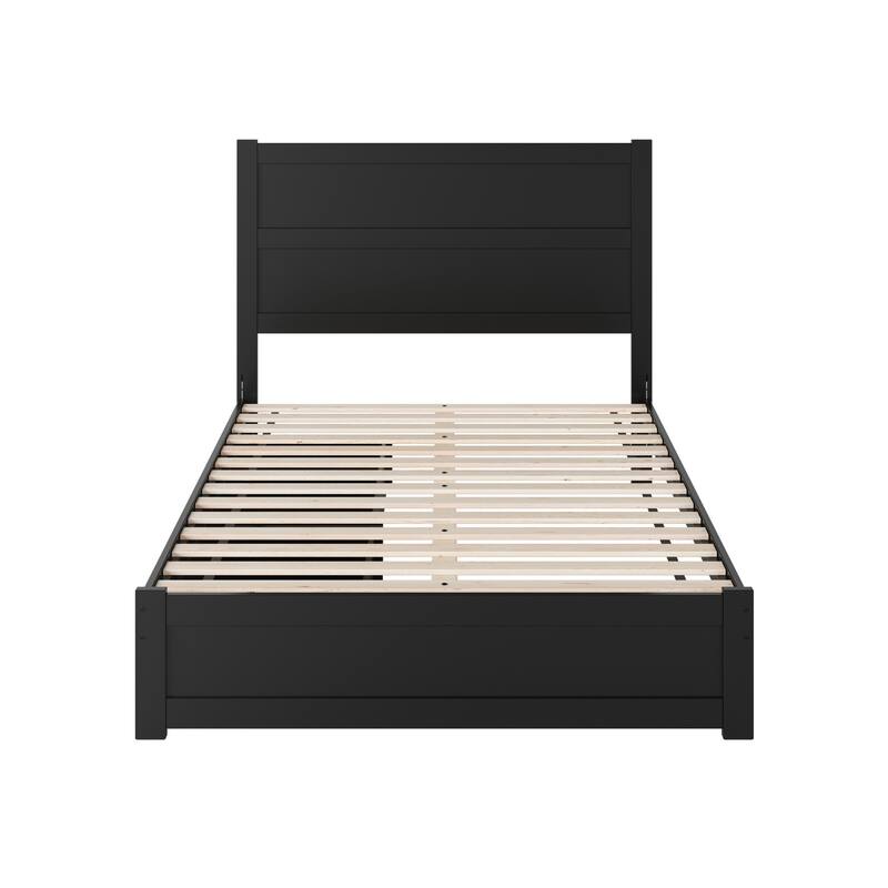 Aveline Wood Platform Bed with Matching Footboard & Storage Drawers