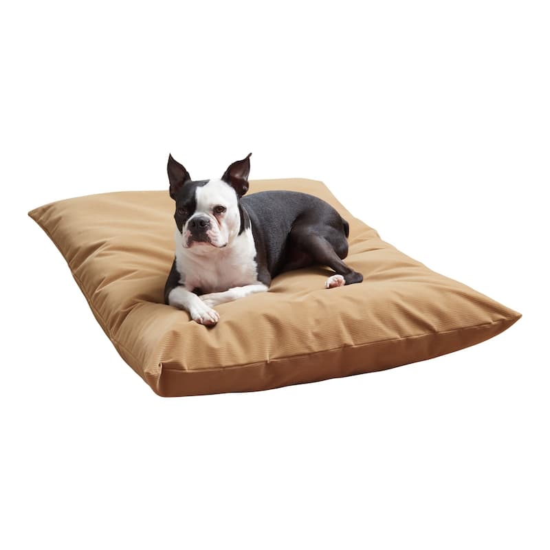 Charlie Corduroy Throw Dog Bed with Removable Cover - Camel - Medium (42" x 30")