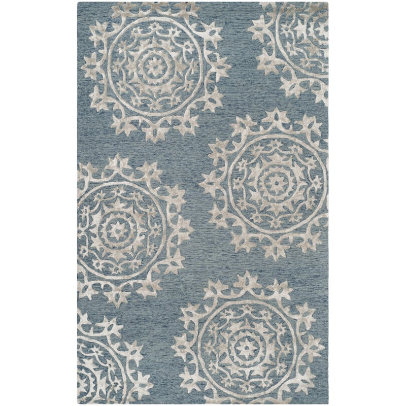 SAFAVIEH Handmade Bella Tanny Modern Floral Wool Rug