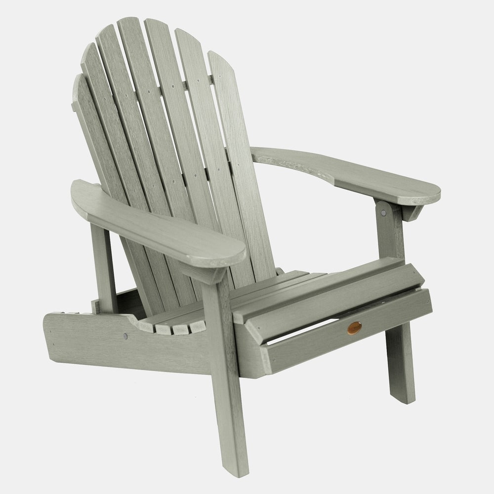 Eco-friendly Synthetic Wood Folding and Reclining Adirondack Chair
