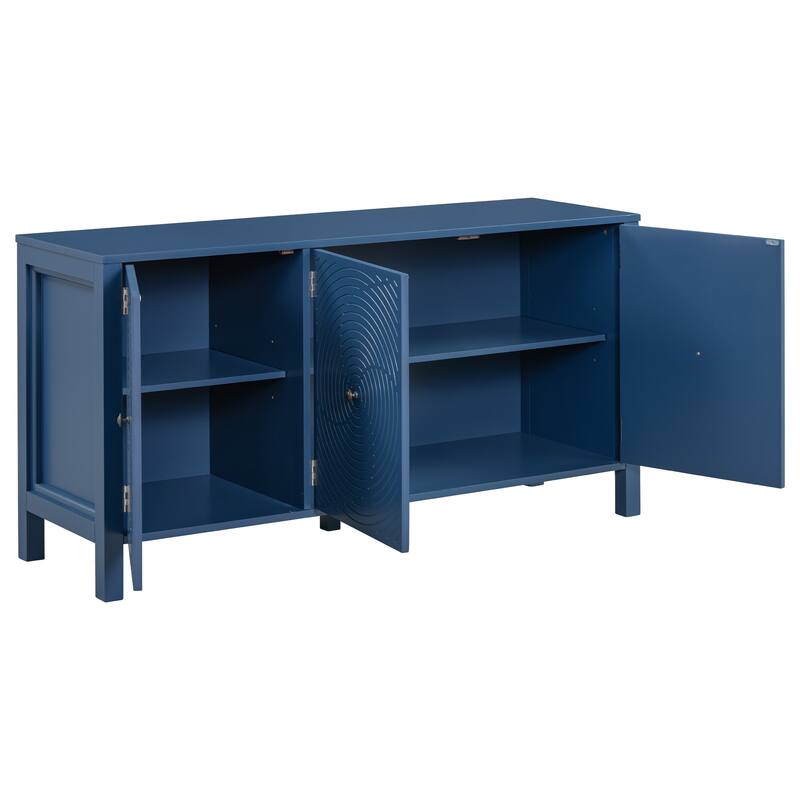 Sideboard with Unique Swirl Design and Ample Storage Capacity