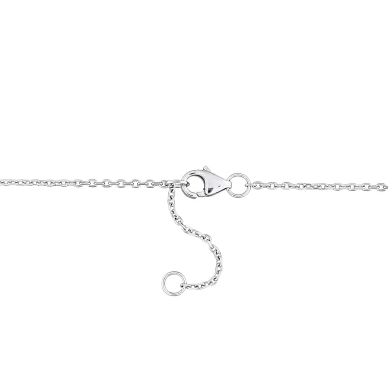 Miadora 3 1/3ct Pear Shape Diamond Drop Necklace in 14k White and Rose Gold - 16 in.
