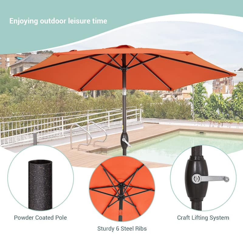Bonosuki 7.5Ft Patio Market Umbrella Weather-Resistant Table Umbrella