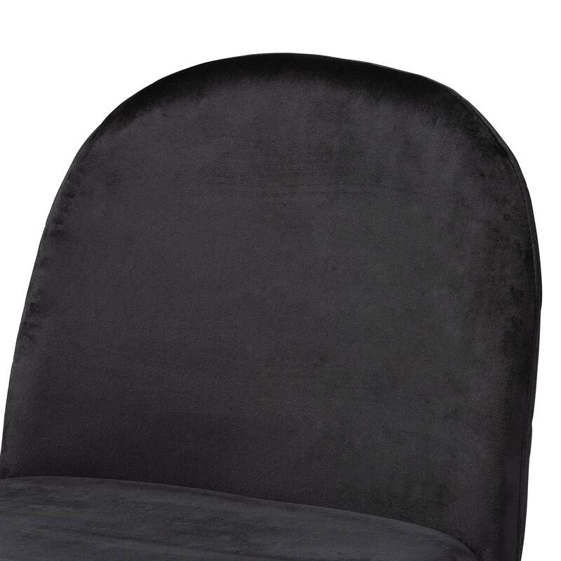 Velvet Dining Chairs Set of 2 - French Country Style, Gold Metal Legs, Upholstered Accent Chairs - 33.3