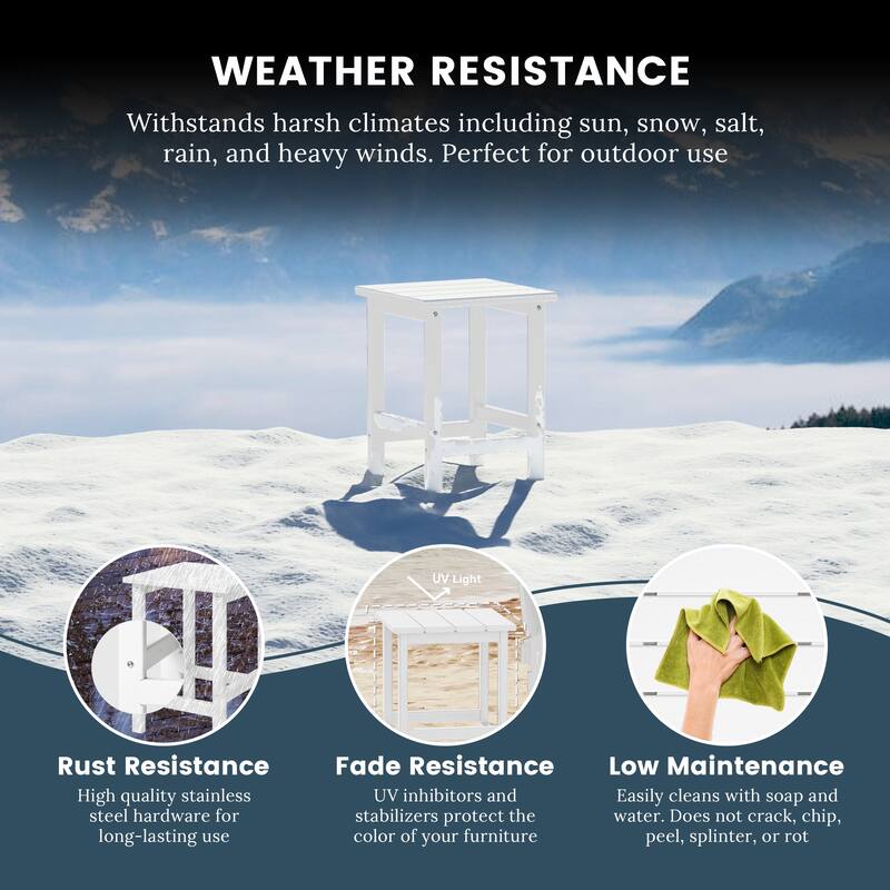 Laguna Hdpe All Weather Outdoor Patio Rocking Chairs With Side Table (3-Piece Set)