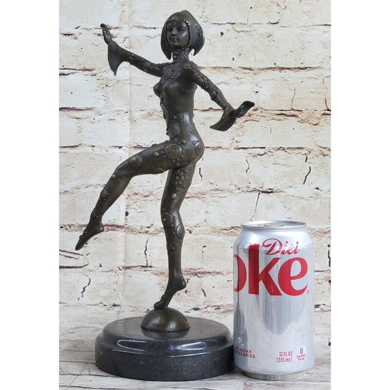 Chiparus Art Deco Bronze Dancer Figure Statue Sculpture 12 Inches X 9 Inches
