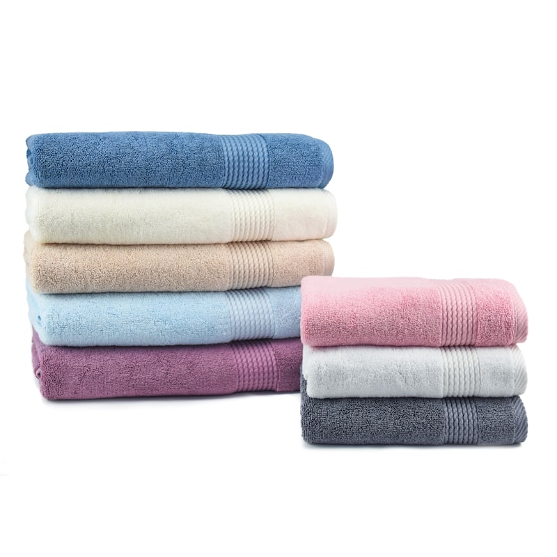 East'N Blue Lara Turkish Cotton Bath Towel Set (Set of 6) - (1 Bath Towel, 1 Hand Towel, 4 Washcloth)