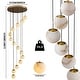 preview thumbnail 4 of 19, KAYLA Luxury 14-Light Alabaster Globe Chandelier in Vintage Copper Finish, Grand Pendant Light for Stairwells or Foyers - 138in