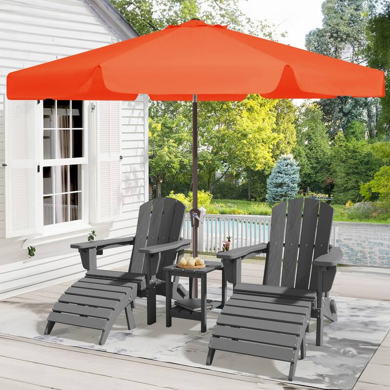 10ft Patio Market Umbrella with UV-Resistant and Sagging Edge Designed