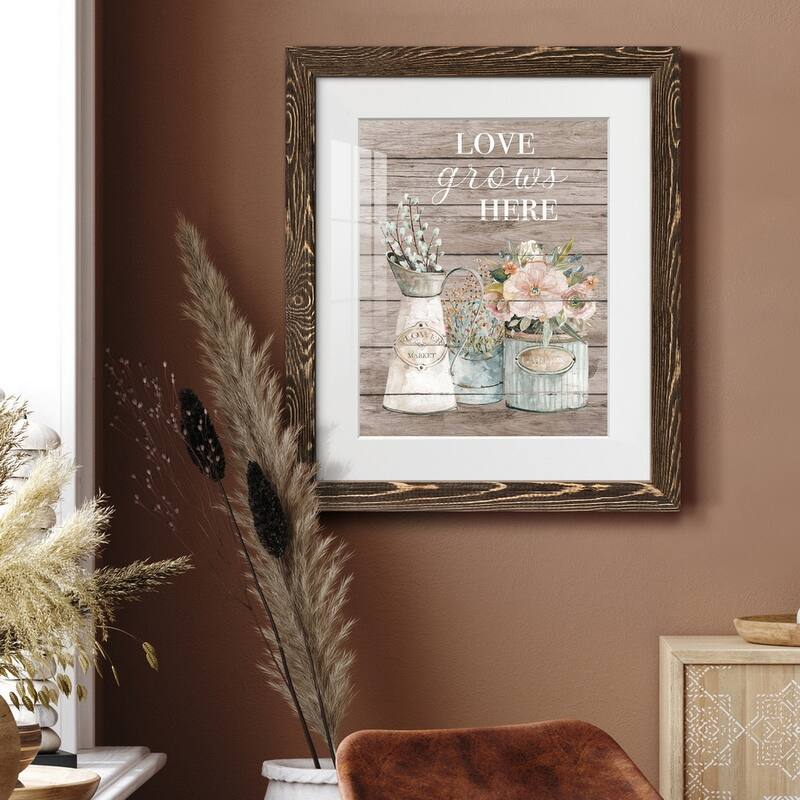 Love Grows Here-Premium Framed Print - Ready to Hang