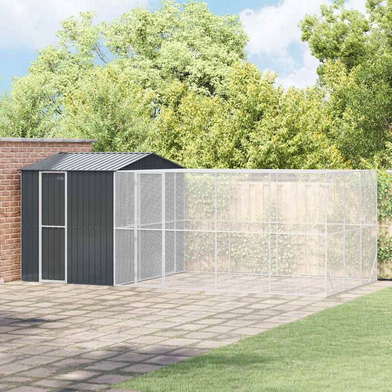 vidaXL Bird Cage Anthracite Galvanized steel - 635 x 304 x 247 cm