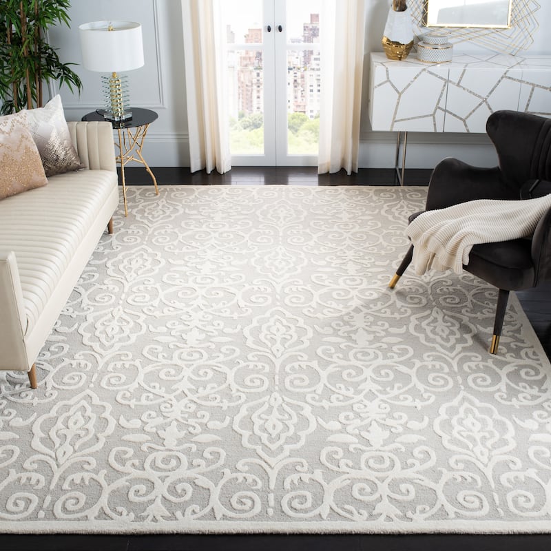 Martha Stewart by SAFAVIEH, Handmade Marais Wool Rug - 4' x 6' - Whetstone Grey