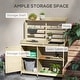 preview thumbnail 5 of 25, Outsunny Wooden Potting Bench, Outdoor Potting Table with Storage Cabinet, Storage Shelves, Sink