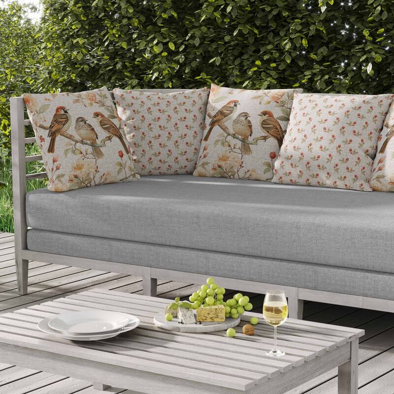 Branch Buddies Indoor/Outdoor Reversible Throw Pillow Pink and Green