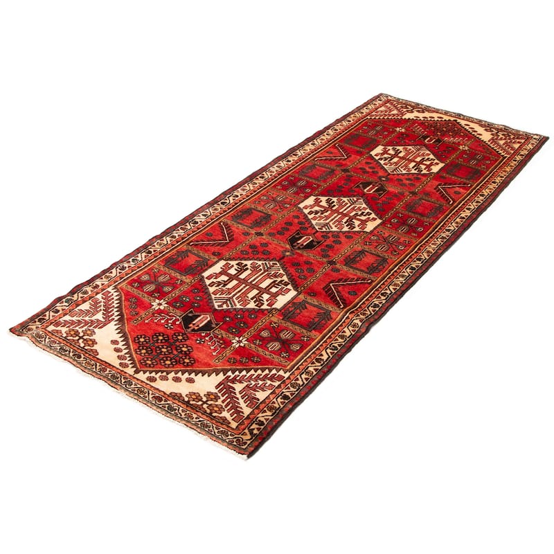 ECARPETGALLERY Hand-knotted Anadol Red Wool Rug - 4'1 x 10'0