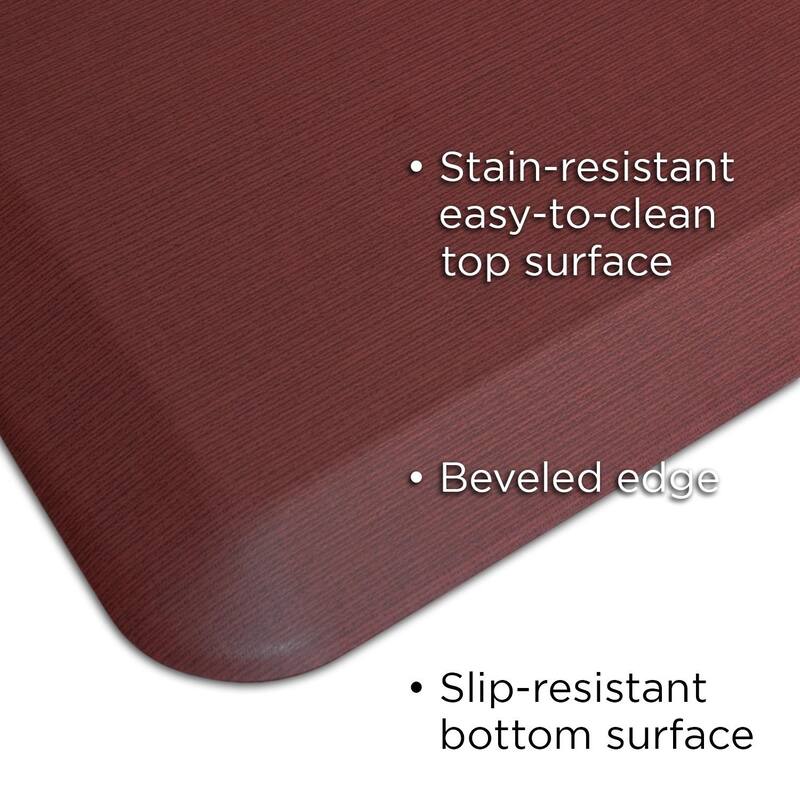 Designer Comfort Grasscloth Anti-Fatigue Kitchen Mat