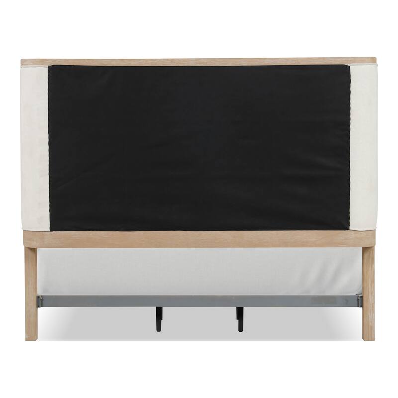 Furniture of America Kian Modern 5-Piece Natural Oak Solid Wood Panel Bedroom Set
