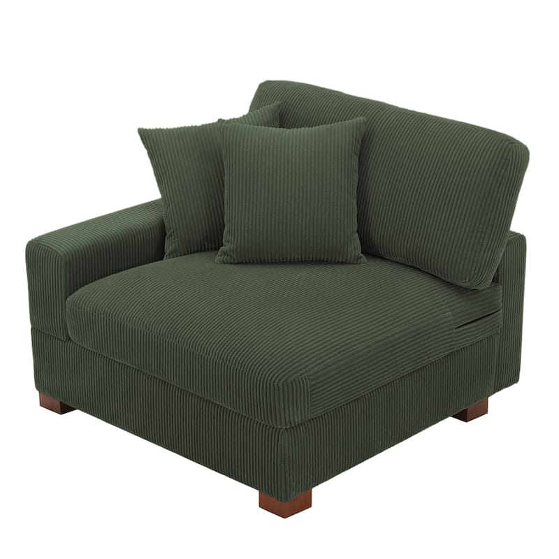 Modern Modular Sectional Sofa Corduroy Chaise Lounges