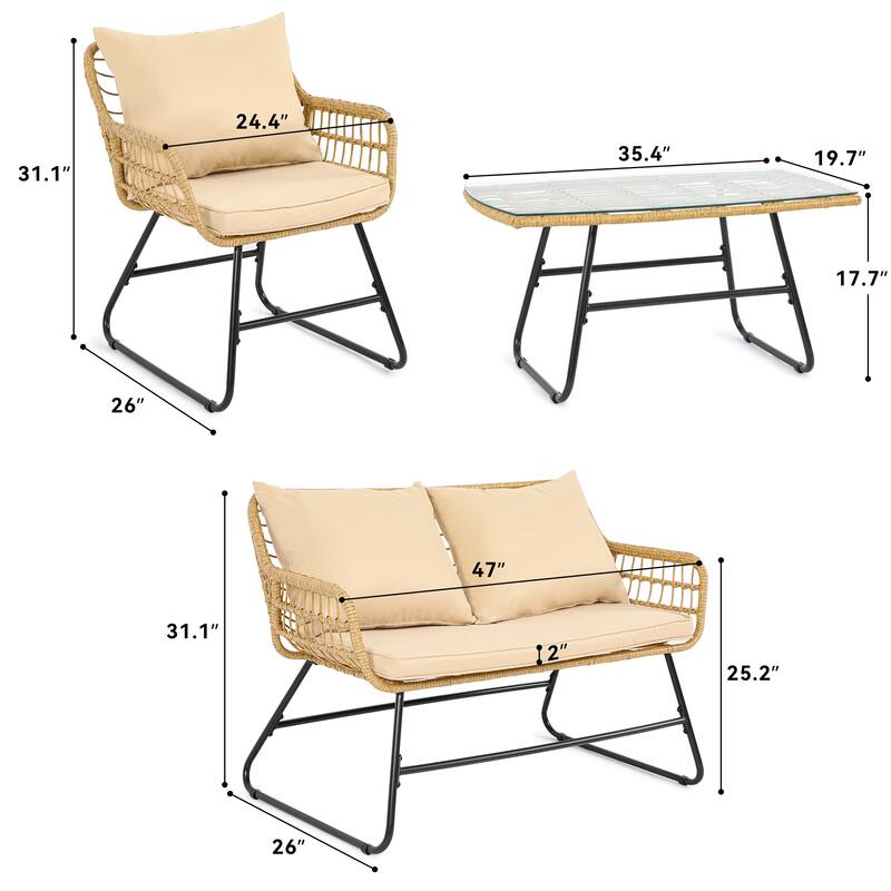 4 - Person Seating Group with Cushions