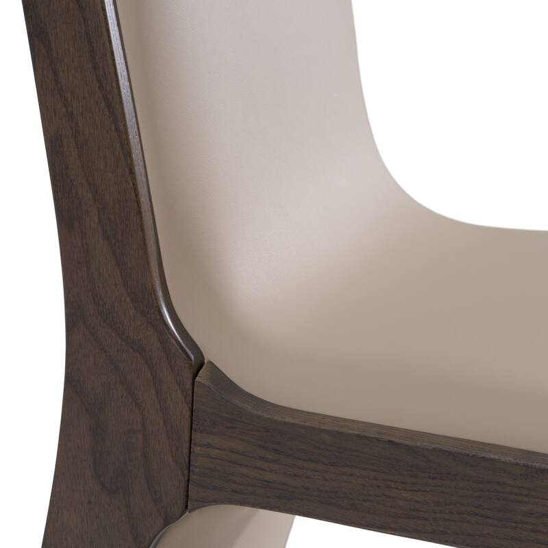 Modrest Pacer Modern Beige & Grey Ash Dining Chair (Set of 2)