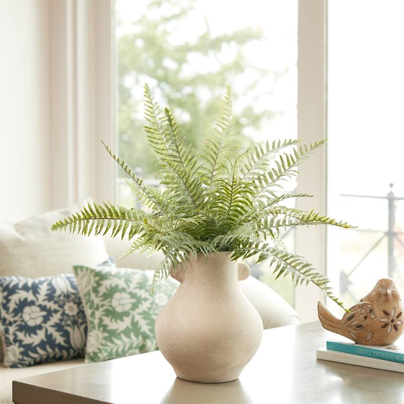 Rustic Paper Chalk Vase - 9.75" - Beige