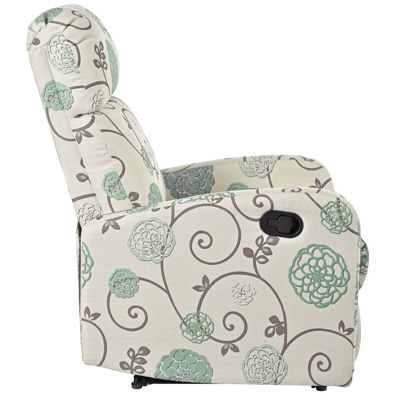 Manual Upholstered Recliner Chair, Modern Recliner Adjustable Single Sofa Chair, High Back Lounge Chairs for Living Room